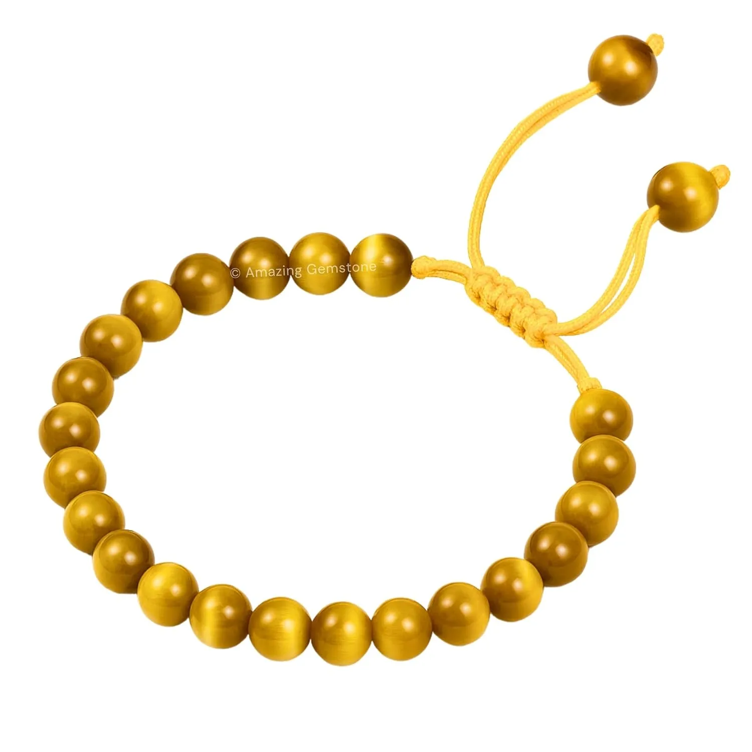 Stocking Stuffers Yellow Cat's Eye Bracelet for Women Men's Gifts - Protection Healing Crystal Bracelet - 8mm Gemstone Beaded Adjustable Bracelet sponsor mercury invade generic rear Pulseras Para Hombres Mujer 