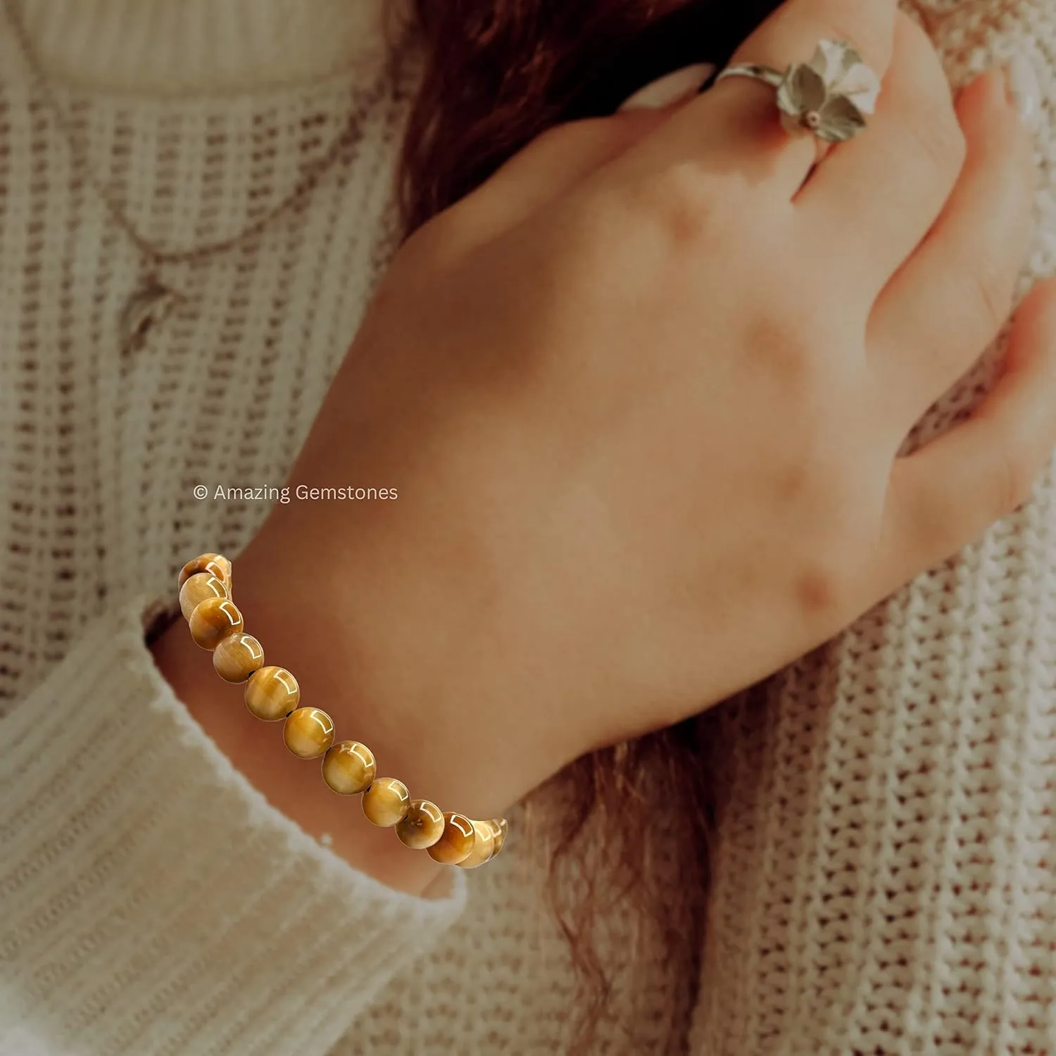Stocking Stuffers Yellow Cat's Eye Bracelet for Women Men's Gifts - Protection Healing Crystal Bracelet - 8mm Gemstone Beaded Adjustable Bracelet sponsor mercury invade generic rear Pulseras Para Hombres Mujer 