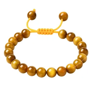 Stocking Stuffers Yellow Cat's Eye Bracelet for Women Men's Gifts - Protection Healing Crystal Bracelet - 8mm Gemstone Beaded Adjustable Bracelet sponsor mercury invade generic rear Pulseras Para Hombres Mujer 