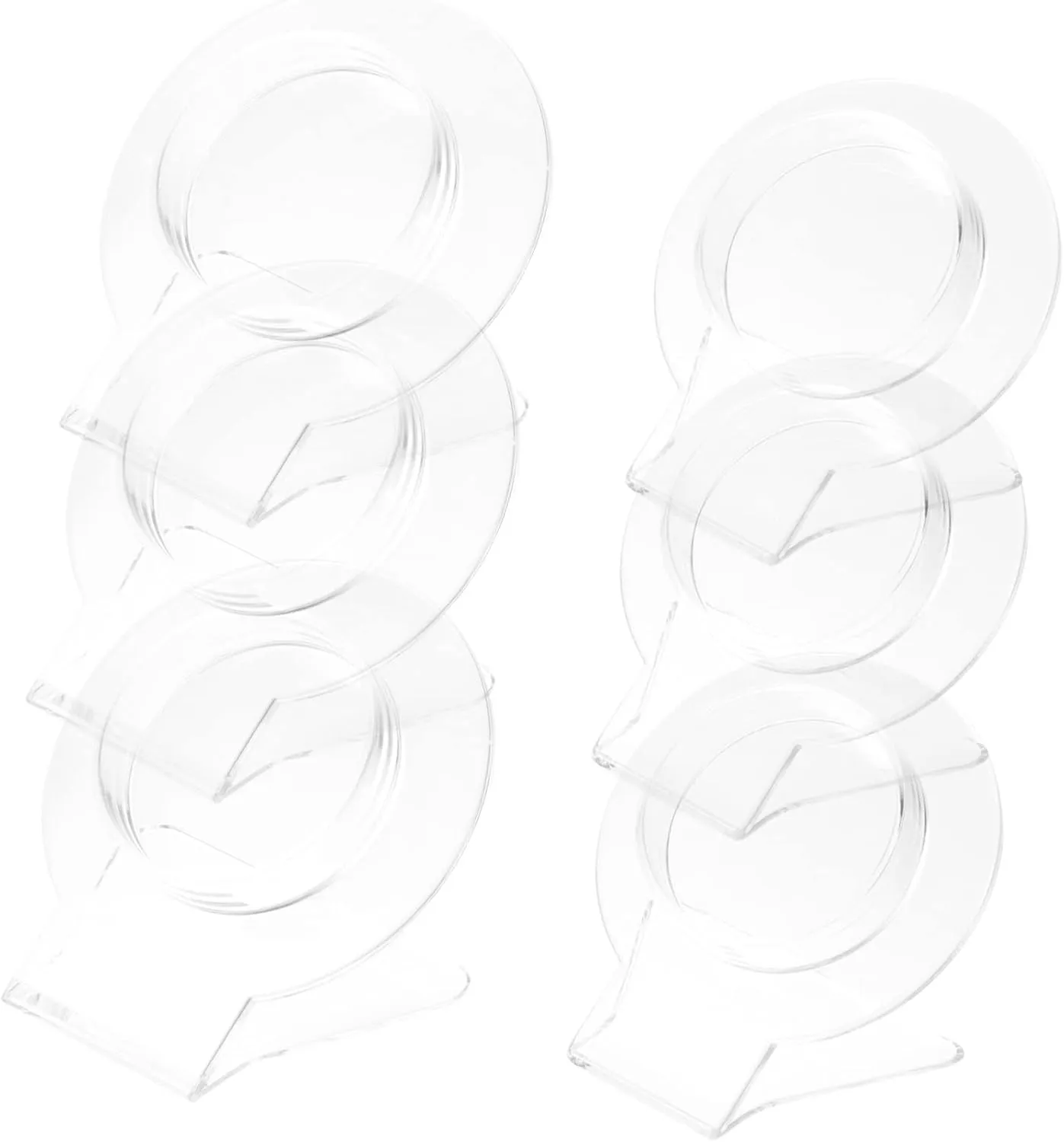 Storage Stand for Bangles for Home Stores Shopping Malls Includes Homoyoyo 6pcs enrich choose refurbish retirement topographical Acrylic Bracelet Display Holder Transparent Jewelry 