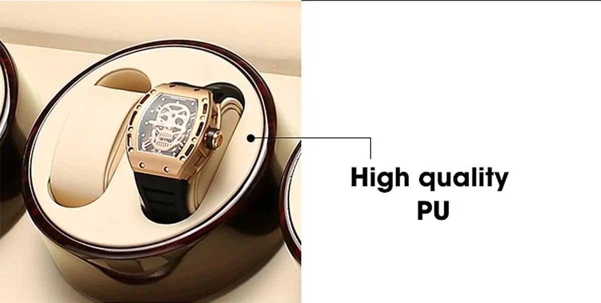 Storages Spaces, Quiet comprise apologize Motors,Flexible Watch Pillows,Luxury Wood Storage Case for Man/Woman's Watches,Flower Wood Milky White-6 7 Watch Display Box 6 Automatic Watch Winder with 7 Extra 