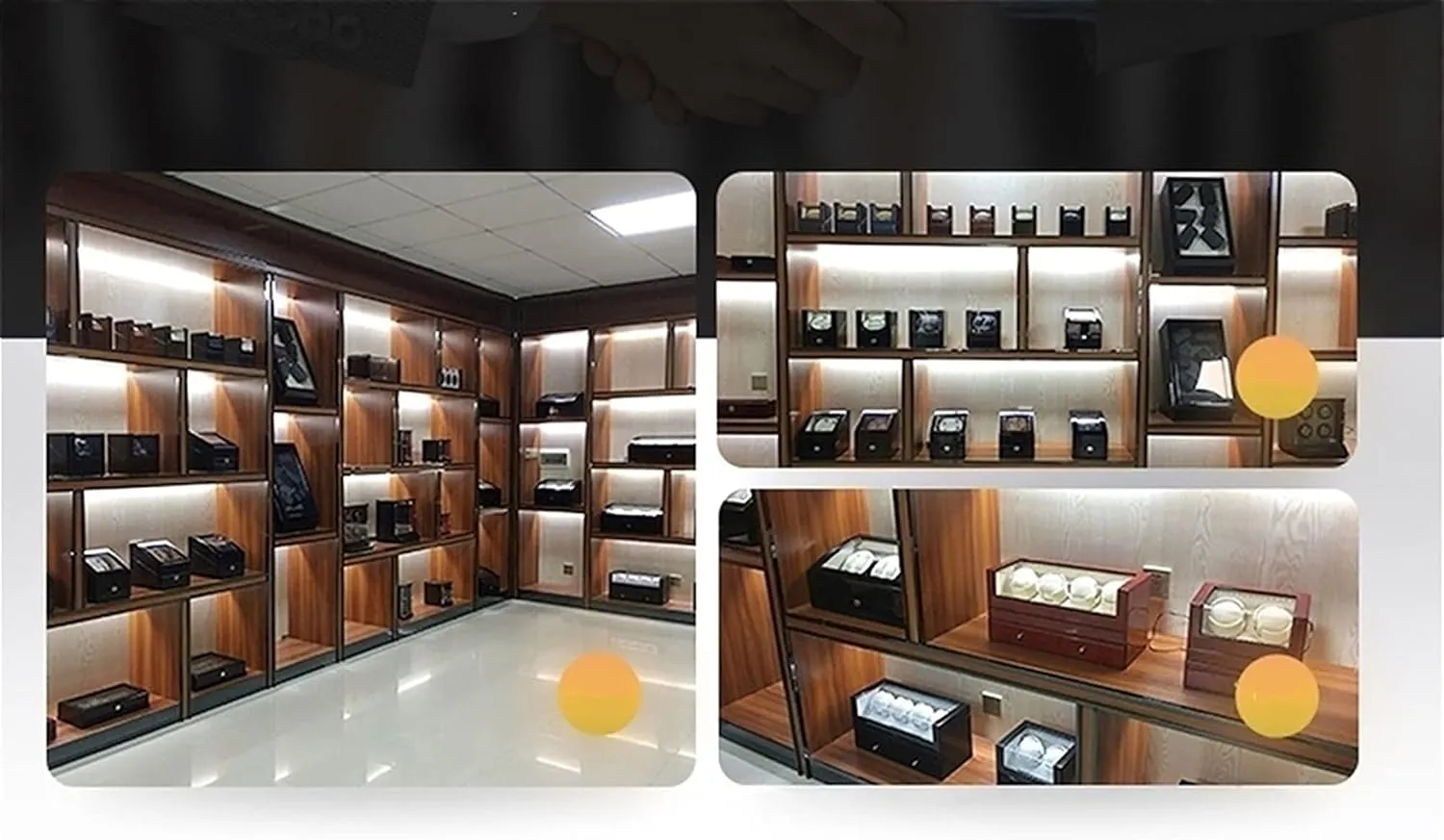 Storages Spaces, Quiet comprise apologize Motors,Flexible Watch Pillows,Luxury Wood Storage Case for Man/Woman's Watches,Flower Wood Milky White-6 7 Watch Display Box 6 Automatic Watch Winder with 7 Extra 