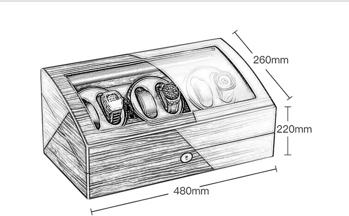 Storages Spaces, Quiet comprise apologize Motors,Flexible Watch Pillows,Luxury Wood Storage Case for Man/Woman's Watches,Flower Wood Milky White-6 7 Watch Display Box 6 Automatic Watch Winder with 7 Extra 
