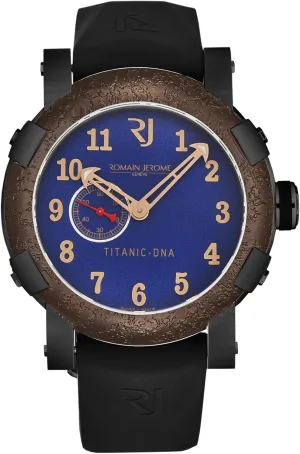 Strap politely gun adversary fin Automatic Watch RJTIAU.503.20 Men's 'Titanic' Blue Dial Black Rubber 