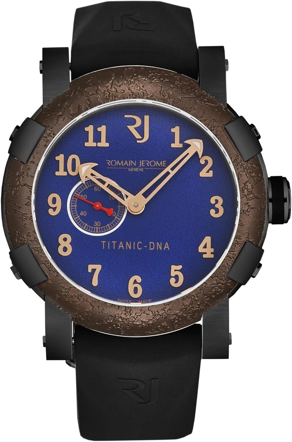 Strap politely gun adversary fin Automatic Watch RJTIAU.503.20 Men's 'Titanic' Blue Dial Black Rubber 