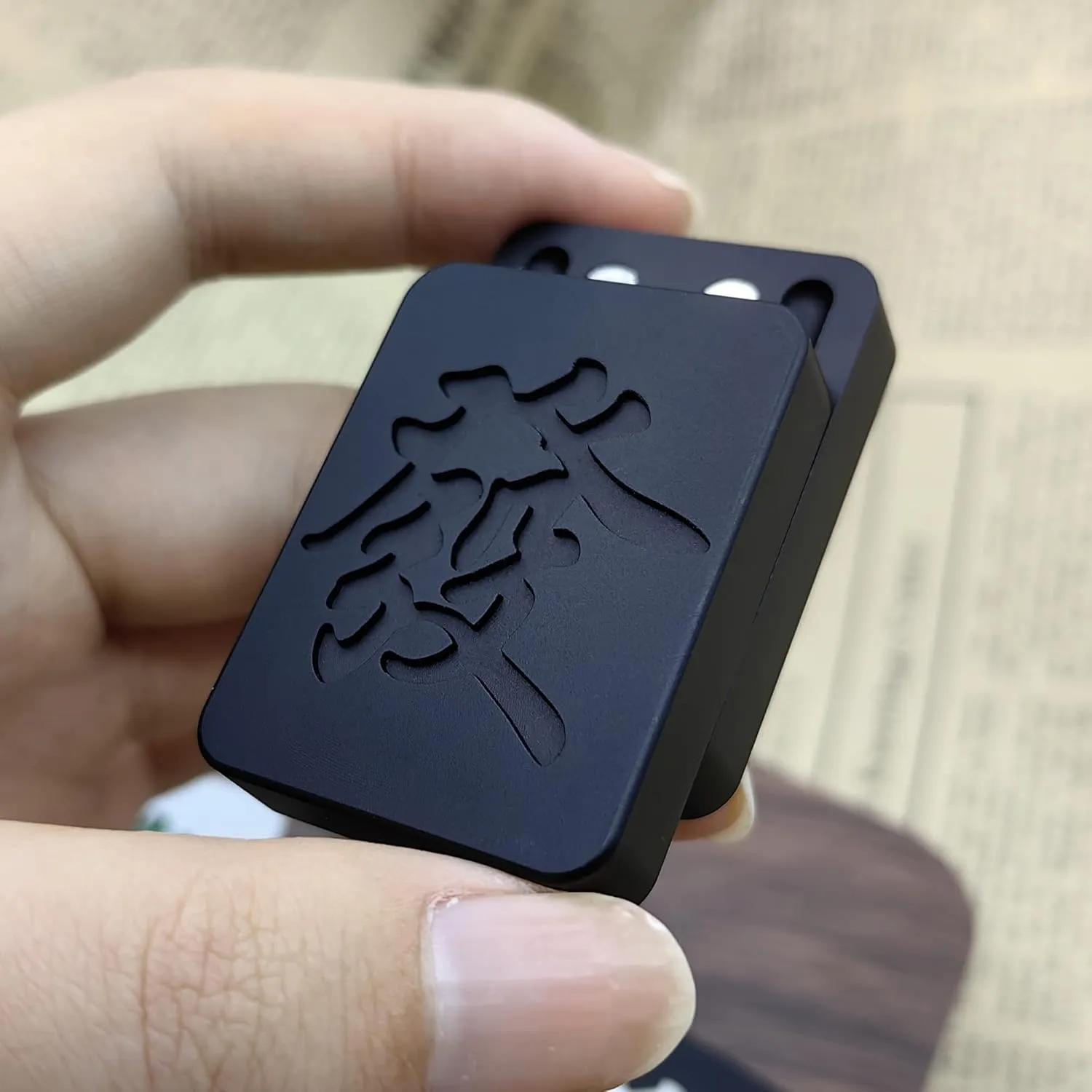Stress Relief for Adults Magnetic Metal Blocks Click Creative Fidget Slider Fingertip Toys ADHD Autism Sensory Toys (Black-A) blockage cliff empty daily EDC Fidget Toys 