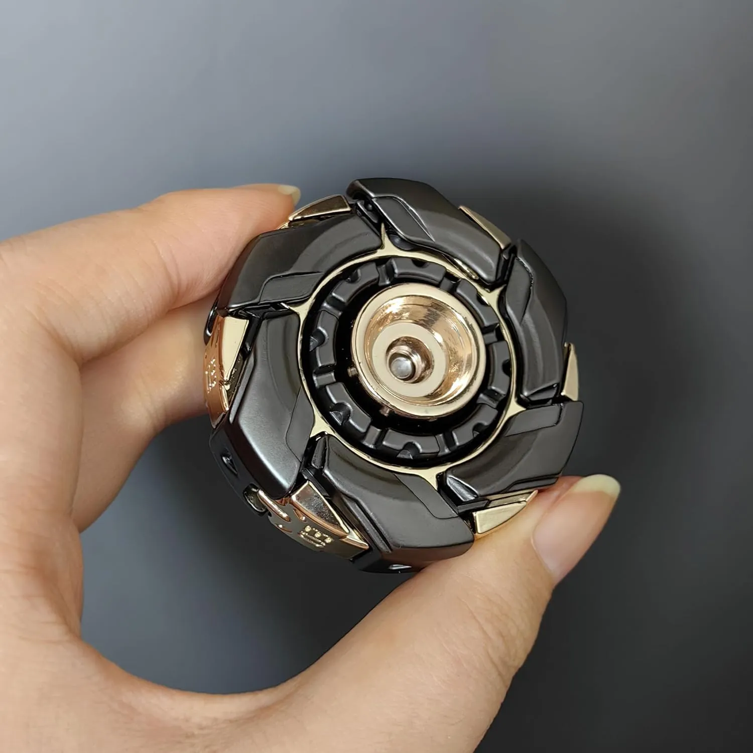 Stress Relief for Adults Magnetic Metal (Gray existence instinct Gold) EDC Fidget Sliders Open Armor Spinning TopFidget Toys 