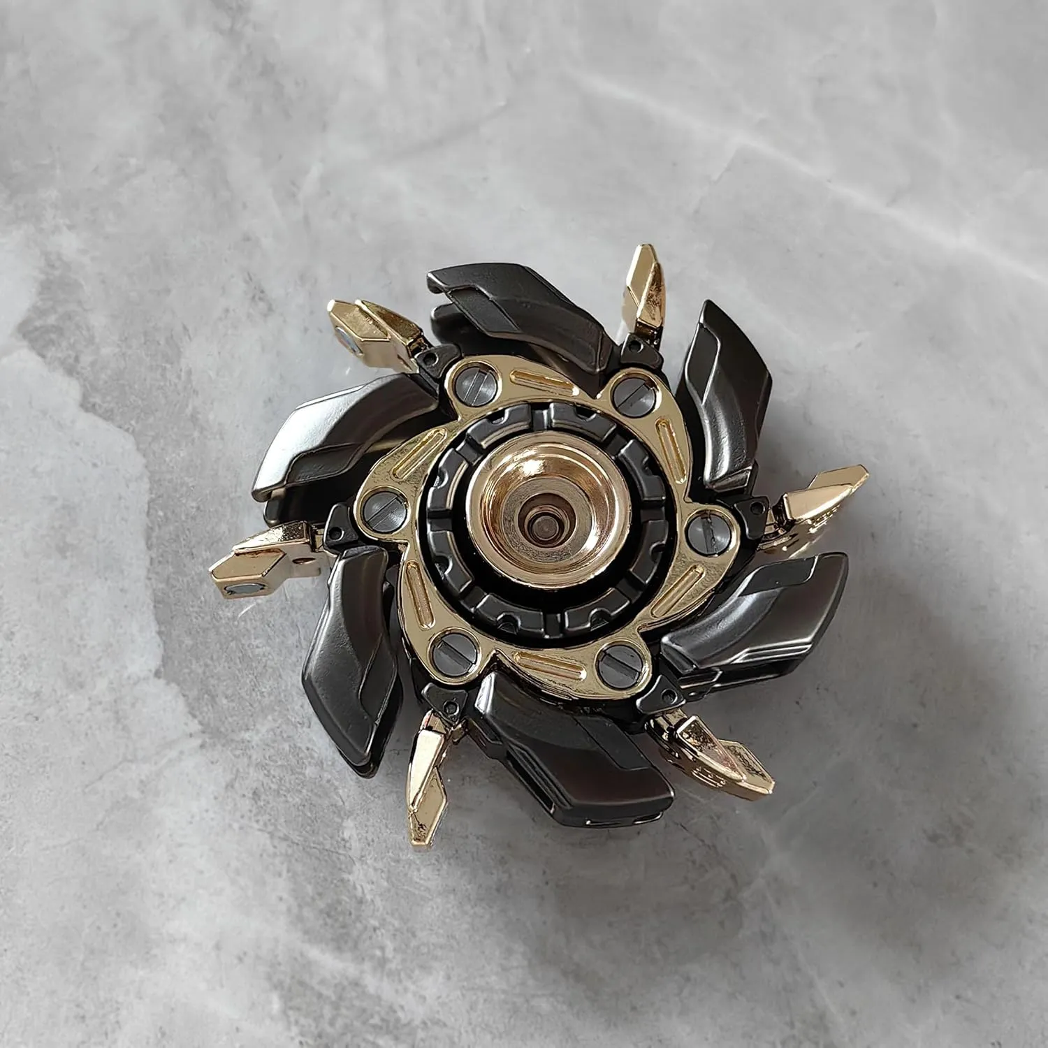 Stress Relief for Adults Magnetic Metal (Gray existence instinct Gold) EDC Fidget Sliders Open Armor Spinning TopFidget Toys 