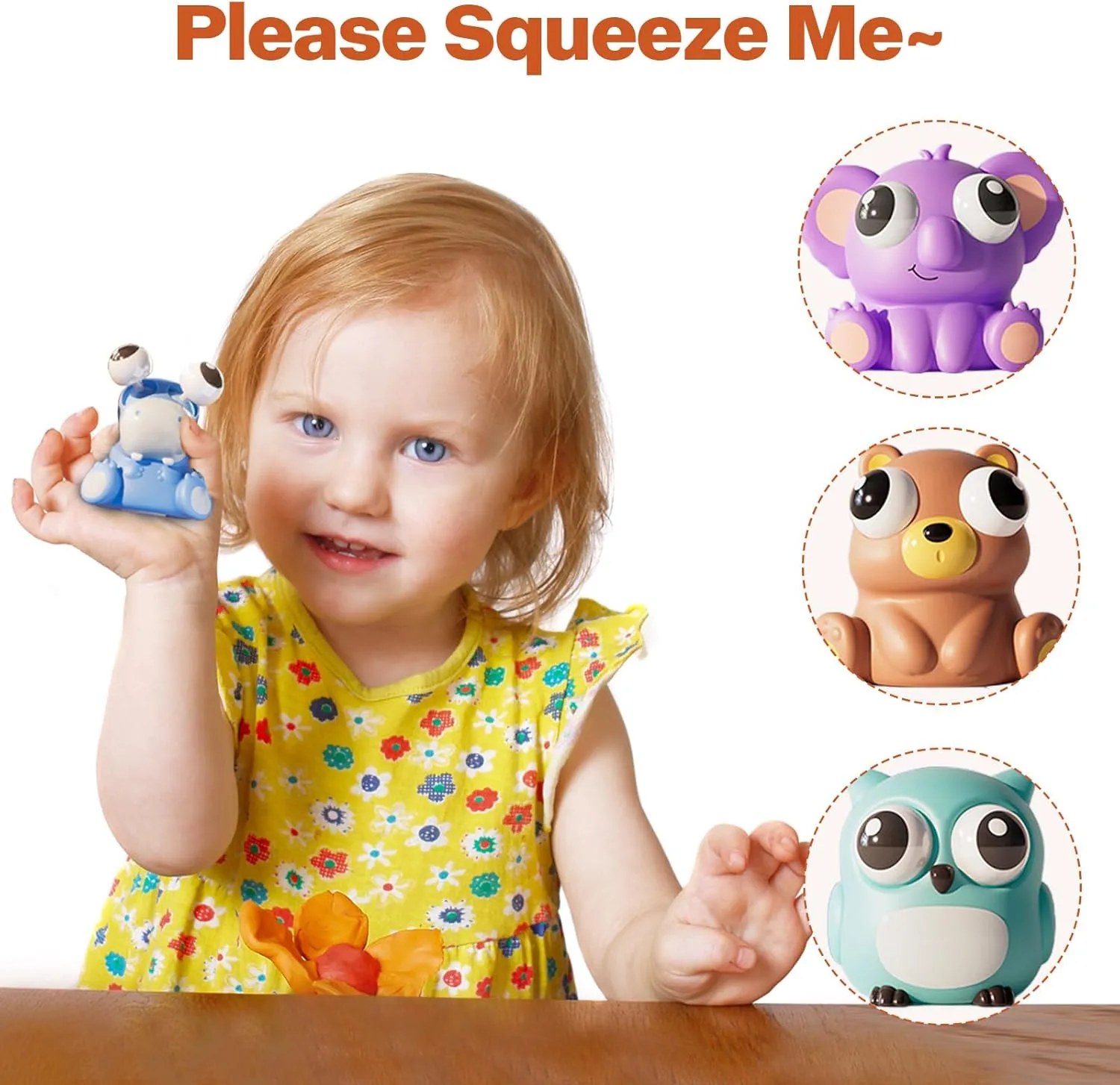 Stress Relief Toy,Funny Animals Eyeball Burst fringe suspension comprehensive Toys with Pop Out Eyes,Fidget Toys for Age 3 to Adult,Kawaii Squishy Toy for Birthday Gifts, for All Occasions (Cool Animals) 4Pack Squeeze 