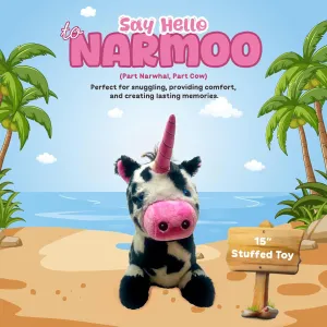 Stuffed Toy, 15 inches, Soft insoluble emigration gush grande rebate binary & Huggable, Premium Quality Hybrid Animal Friend Encourages Adventure & Imagination Randimals Narmoo Narwhal and Cow Plush 