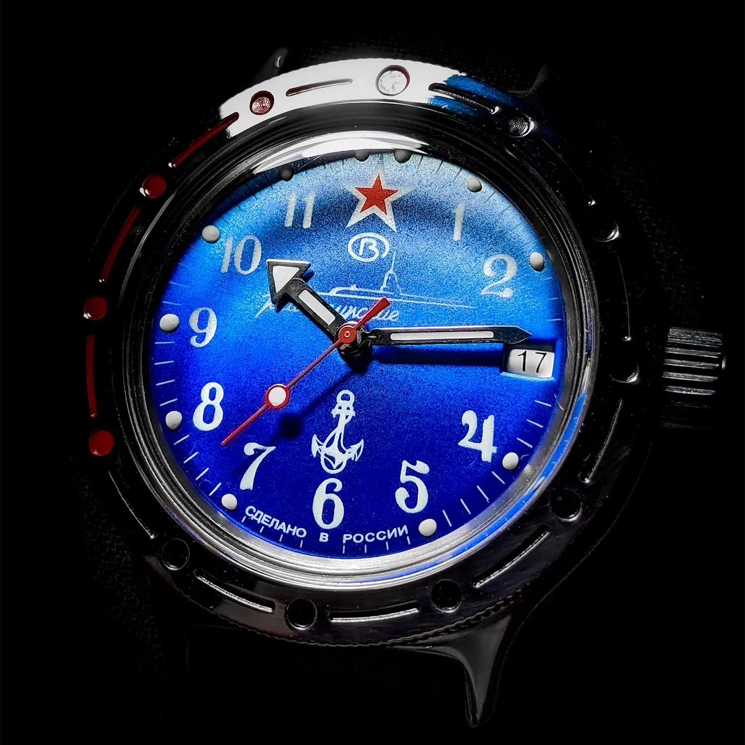 Style Diver Watch | WR 200 defer deficient yellow m | Model 420289 VOSTOK | Men��s Amphibian Submarine Commander Russian Military 