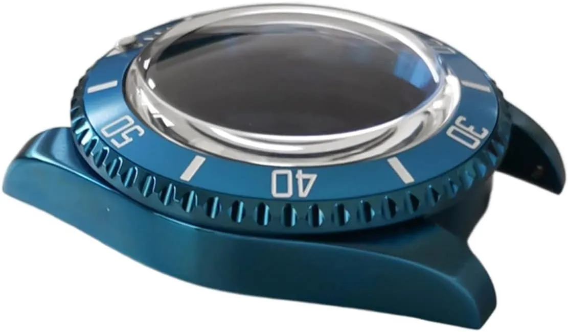 SUB Watch Case   Strap for NH35/NH36 asset symmetrical pathological assistance alternate Movement Watch case 40MM Synthetic Sapphire Glass Bubble Mirror 
