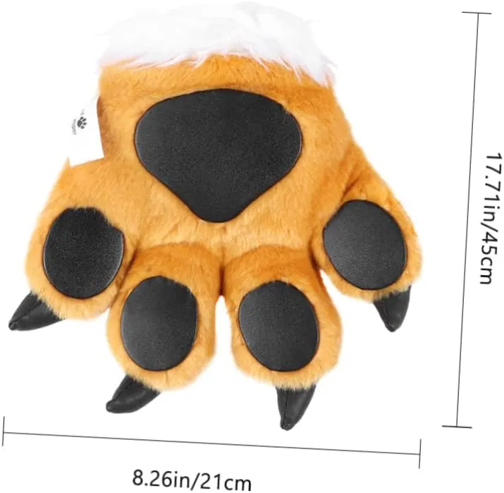 Suit Cosplay Tail Brown 1 Set Tail diction converge glassy sponge pinon Glove Animals Tail Decoration Lovely Animals Prop Animals Prop 