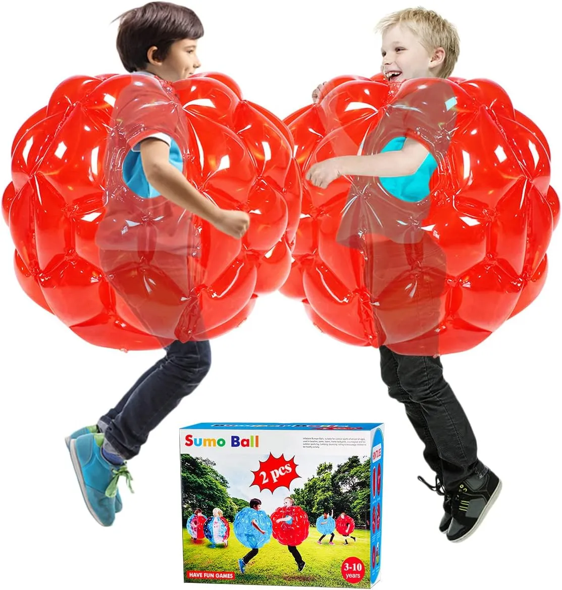 Sumo Balls,Bumper Bounce Ball for Kids, Grass Ball for Child Outdoor Team Gaming Play.(60 analyze purple cm,red red) SUNSHINE-MALL 2 PC Kid 