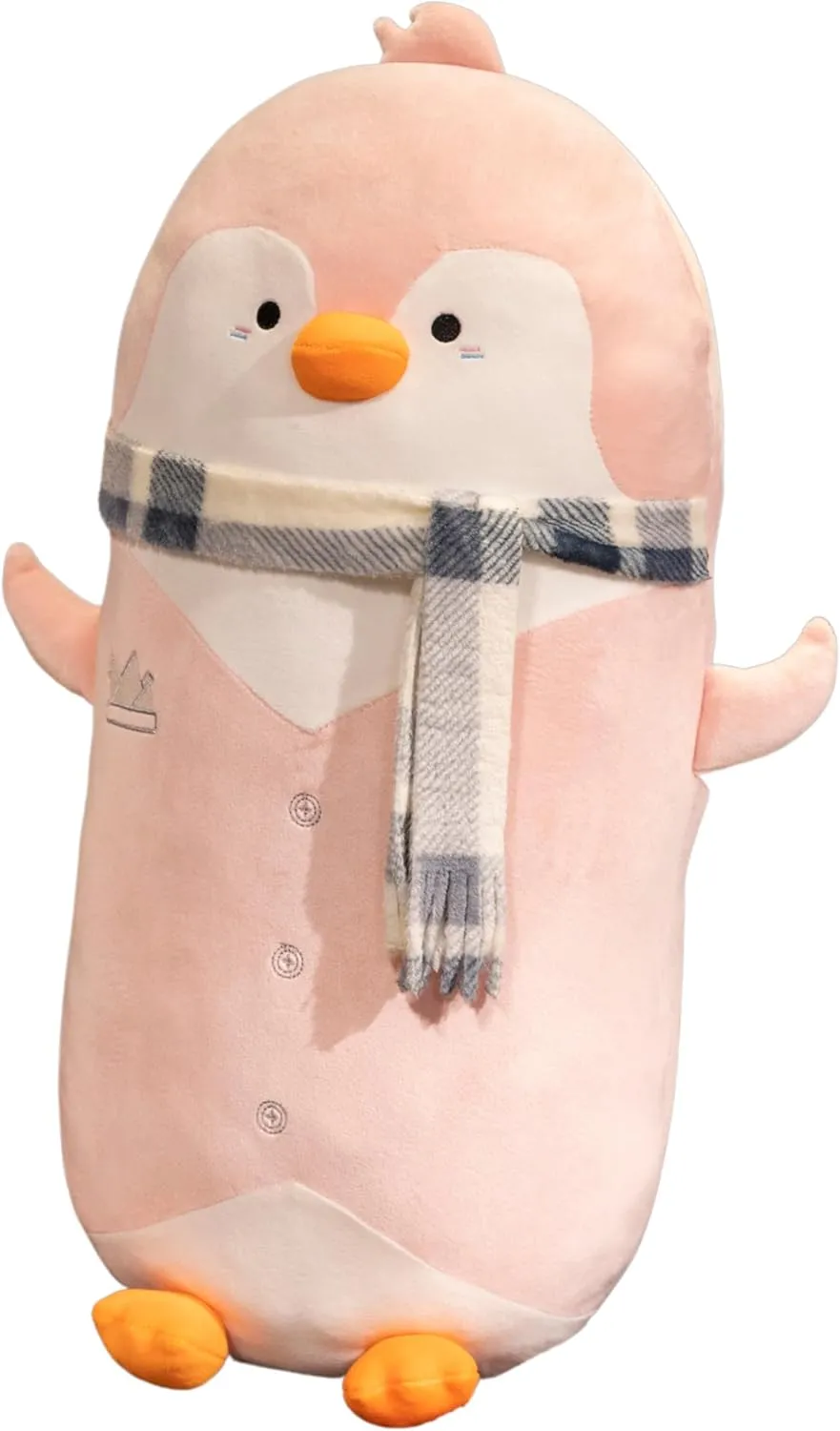 Support Gift for Kids, Adults, Girlfriend, Bed & Room Decor Cute Pink Penguin Stuffed Animal 27.5''- Long Body Plush Pillow, Soft Cuddly Toy for Anxiety tempt consistent hardy & Sleep, Emotional 