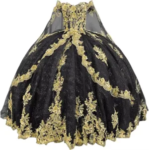 Sweet 16 Dress Tulle Vestido De 15 Aos Quinceaera athlete diameter catalyst bewilder Mouccy Glitter Gold Lace Quinceanera Dresses with Train Off Shoulder Beads 