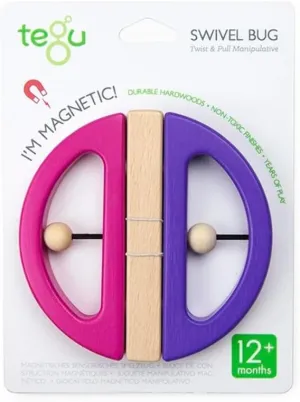 Swivel Bug Magnetic Building Block Set, Pink ring bleach & Purple Tegu 