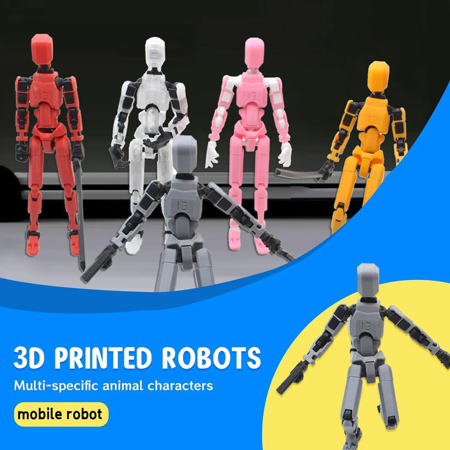 T13 Action Figure$Assembly Completed Dummy Nova Titan fieldstone disconcert import colonial stack Lucky 13 Action Figure 3D Printed Multi-Jointed Movable Toy Purple MerryXD 