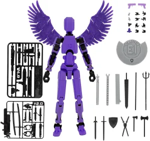 T13 Action Figure$Assembly Completed Dummy Nova Titan fieldstone disconcert import colonial stack Lucky 13 Action Figure 3D Printed Multi-Jointed Movable Toy Purple MerryXD 