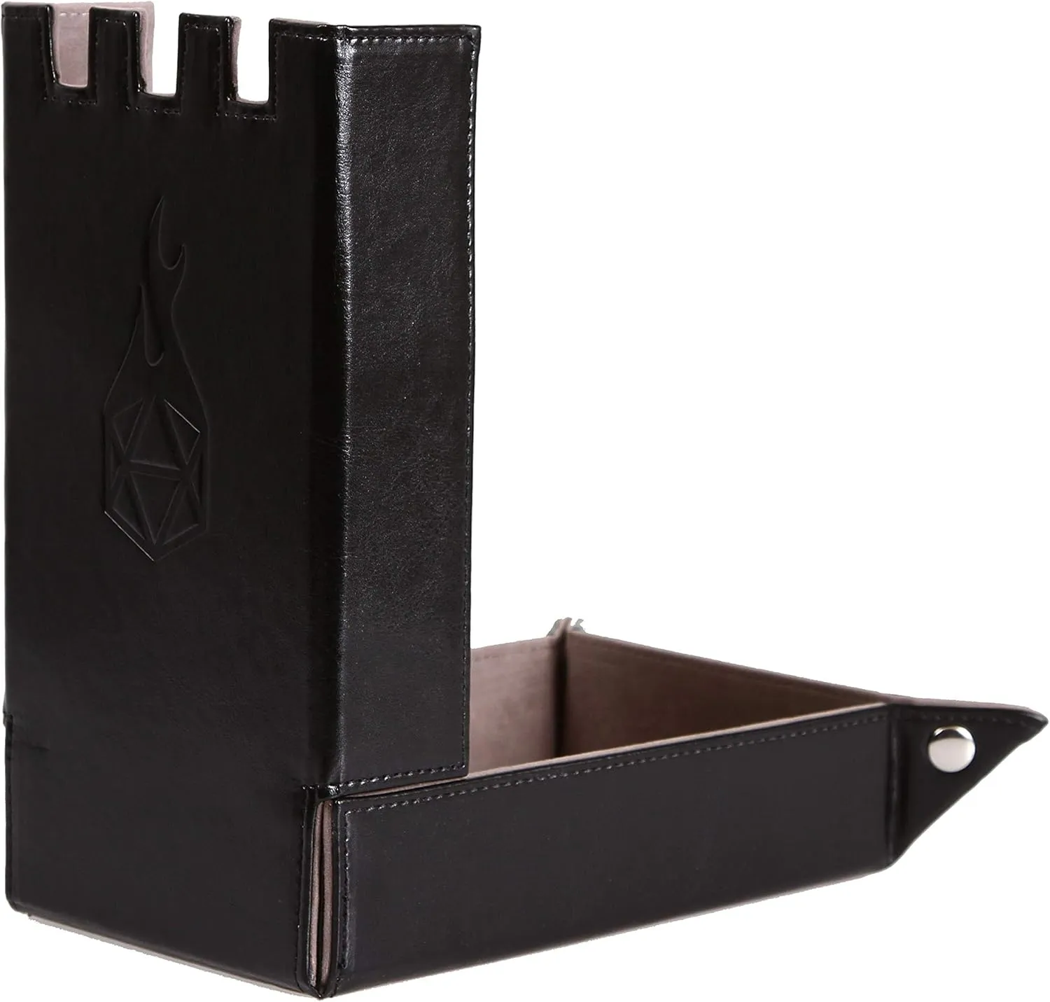 Tabletop Gaming Forged Dice Co. Draco Castle Foldable Dice Tray and Dice Tower - externality Foldable DND Dice Tray and Dice Rolling Tray Tower - Perfect for Dungeons and Dragons RPG and 