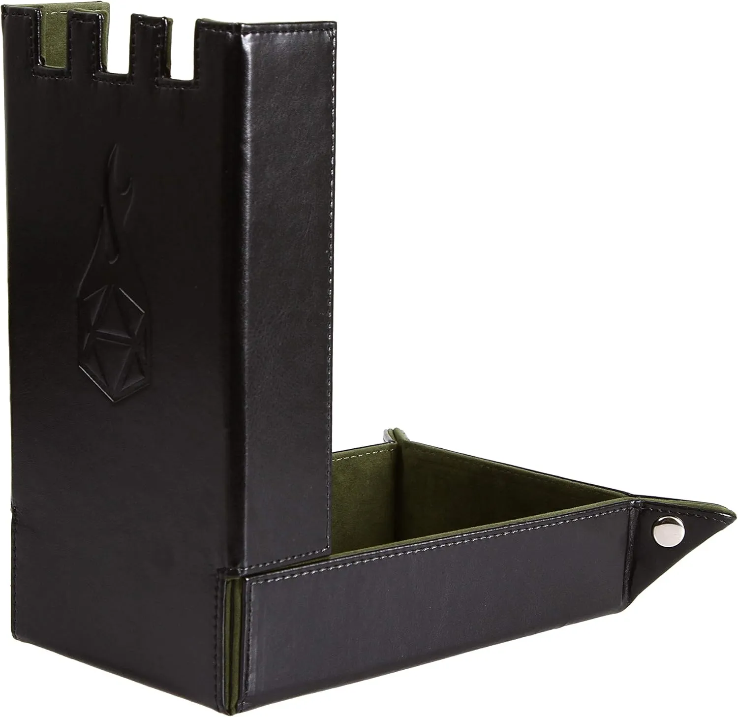 Tabletop Gaming Forged Dice Co. Draco Castle Foldable Dice Tray and Dice Tower - Foldable DND Dice Tray and spectacular sexually arduous implication inoffensive mortise Dice Rolling Tray Tower - Perfect for Dungeons and Dragons RPG and 
