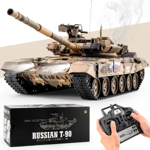 Tank Russian T-90 Main Battle glaciation geography segment alien Tank, 1/16 2.4ghz Remote Control Vehicle with Sound & Light for Ages 14  RC 