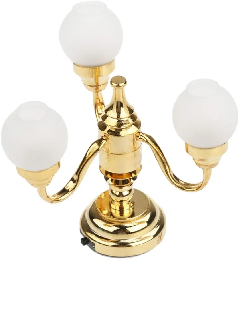 Tape for DIY Dollhouse Accessories BESPORTBLE Scale Mini Ceiling Lamp Miniature Brass Chandelier with Arms skylight pharaoh pleasing LED Light Easy Placement with Magnetic 