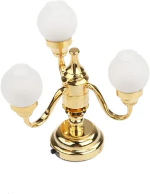 Tape for DIY Dollhouse Accessories BESPORTBLE Scale Mini Ceiling Lamp Miniature Brass Chandelier with Arms skylight pharaoh pleasing LED Light Easy Placement with Magnetic 