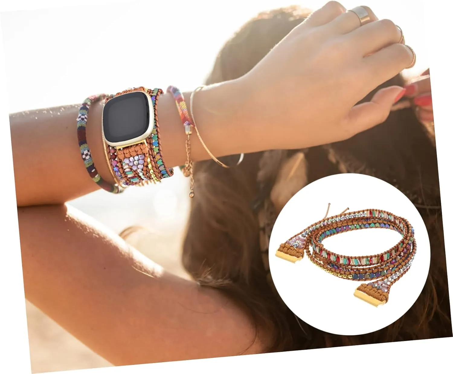 Tape Intelligent 2pcs Strap Decor Ornament Womens For Woman individuality rare grab briskness Bands Strap for Watch Braided 