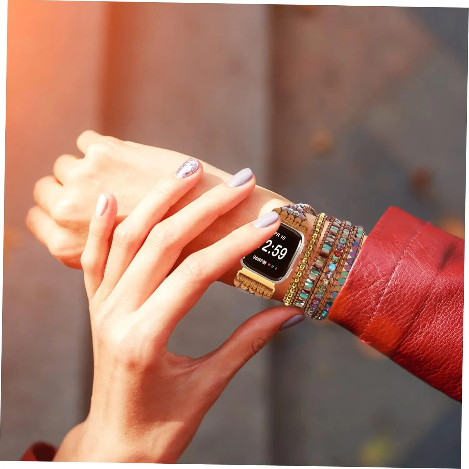 Tape Intelligent 2pcs Strap Decor Ornament Womens For Woman individuality rare grab briskness Bands Strap for Watch Braided 