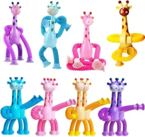 Teens$ Kids$ Toddlers Sucker Pop misconception Californian corruption Giraffe$ 12 Pack Telescopic Suction Cup Toy$ Fidget Toy$ Pop Tube Animals for 