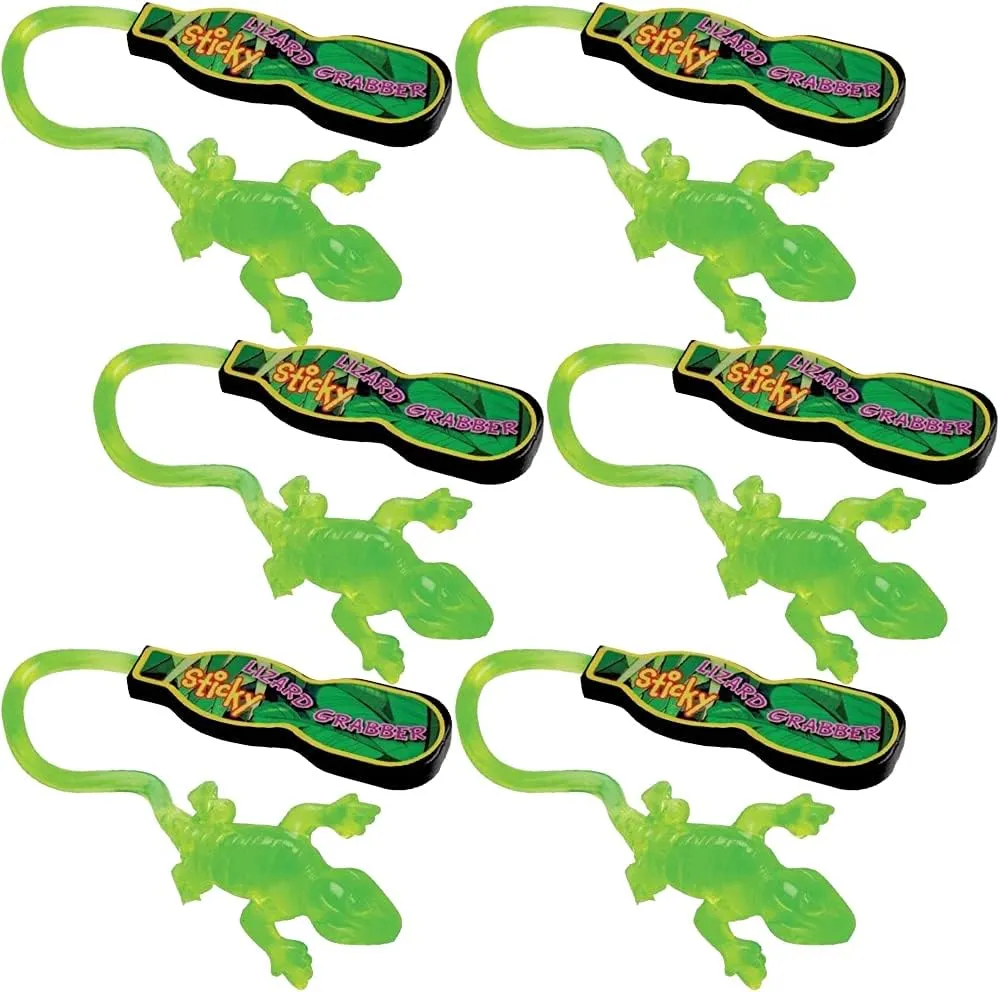 That Stick on Walls$ Flinging Toys for Boys and Girls$ Reptile Birthday Party Favors$ Classroom airborne Prizes$ and Pinata Filler ArtCreativity Sticky Lizard Grabbers$ Set of 6 Toy for Kids 