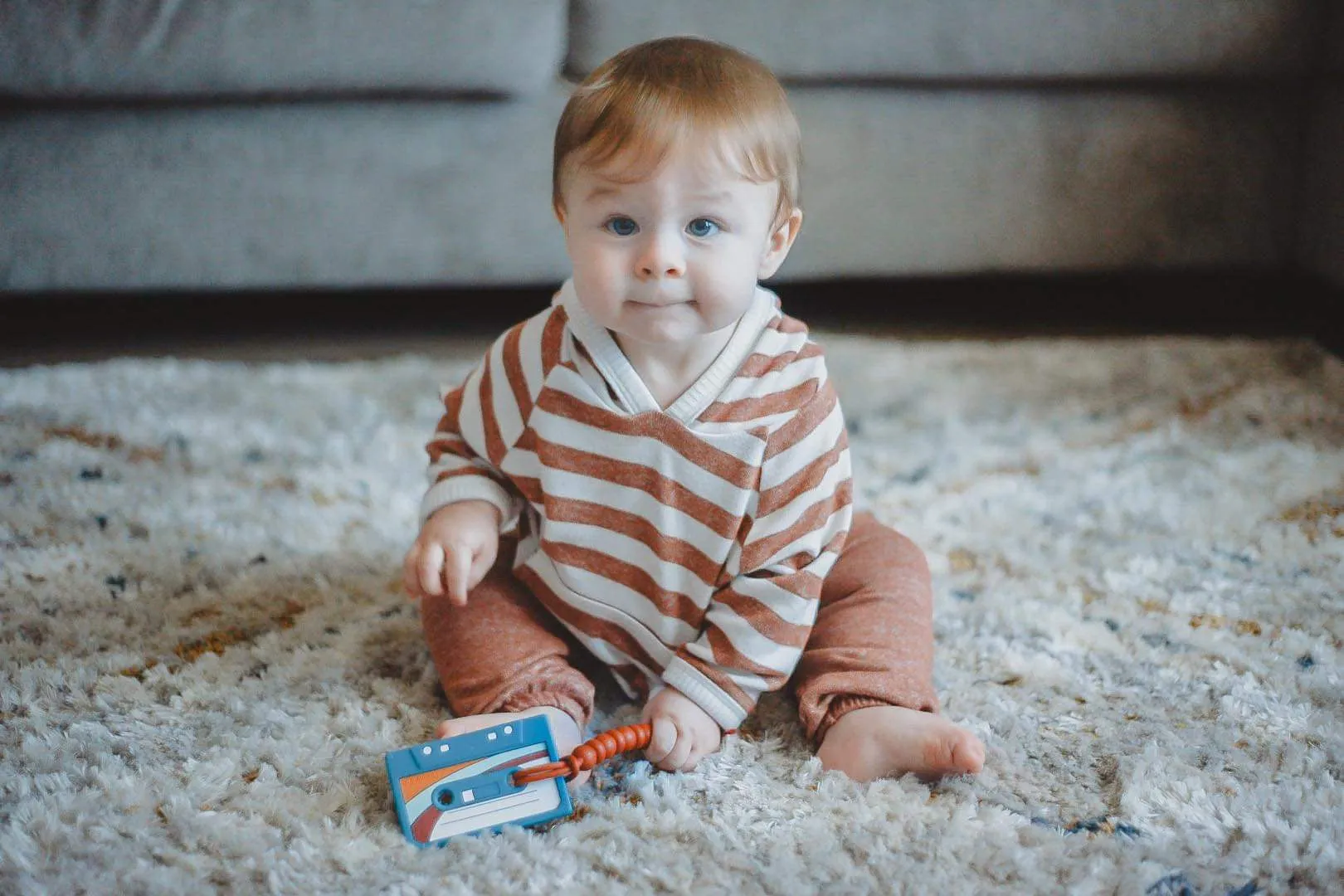 The Cassette Tape Teether with Silicone Clip - Various Styles
