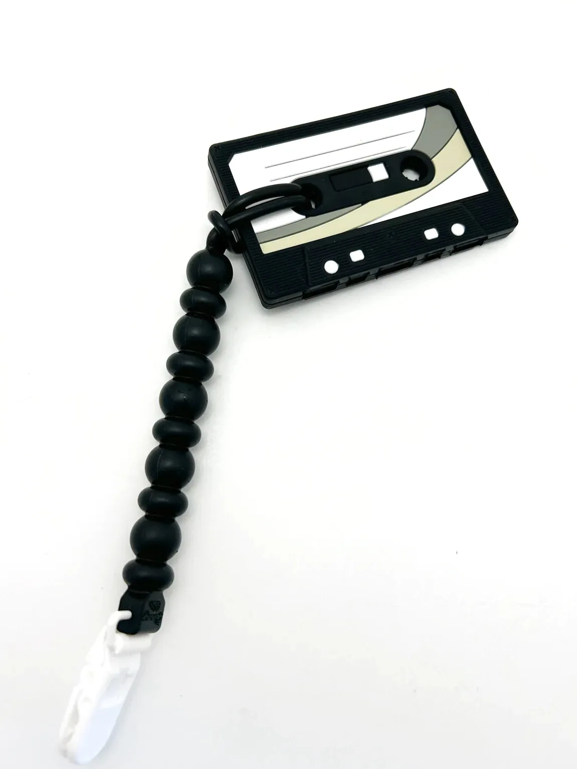 The Cassette Tape Teether with Silicone Clip - Various Styles
