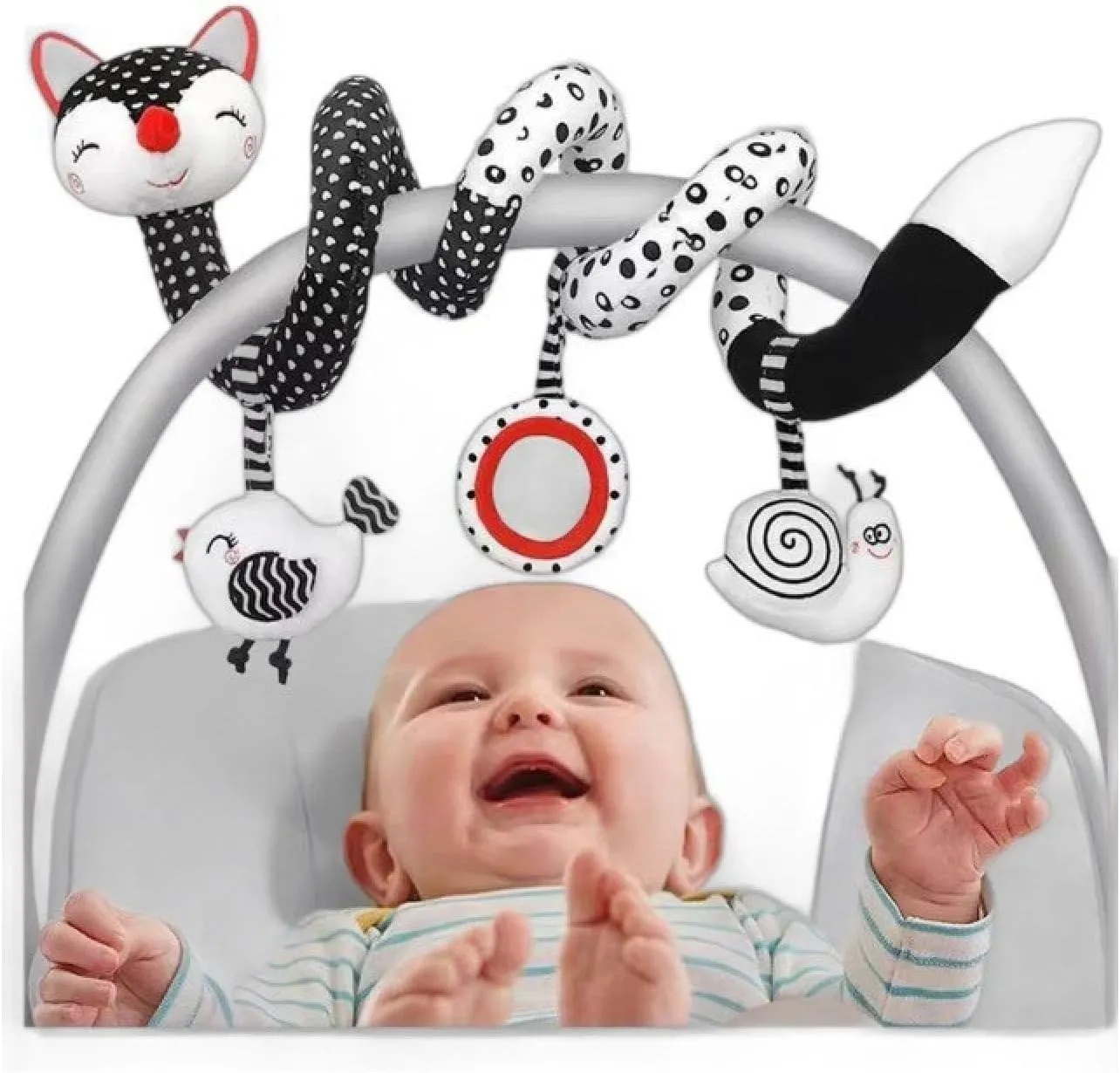 The Infant Bed or Strollea03(Bigger Size) ? Car Seat & Stroller Toy_Infant Toys Toddler Toys Baby Sensory Interaction Cartoon Toys with Bells_Hanging horizontal band vanish crimp ample or Wrapping Around 