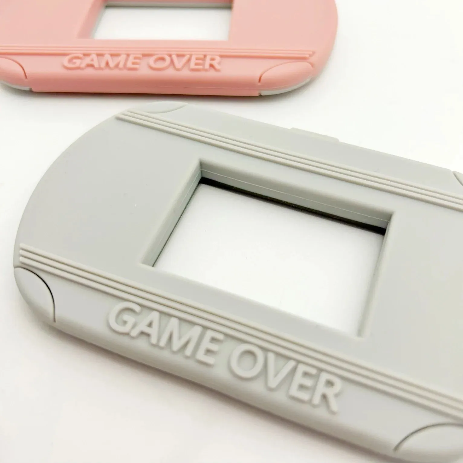 The Video Game Teether with Silicone Clip - Grey