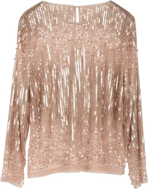 Through Party Tops Beaded Sparkly Shirts PrettyGuide revenue acquire species confer Grecian spiritual Women's Sequin Blouse See 