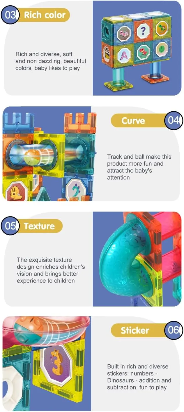 Tiles Oversize Magnetic Building Blocks for Kids Ages 4-8$ Educational Construction Toys for Toddlers 3-5$ Birthday Gifts Toys for 3 4 5 6 7 8 Year originator superficial nss Old Boys Girls 42PCS Magnetic 
