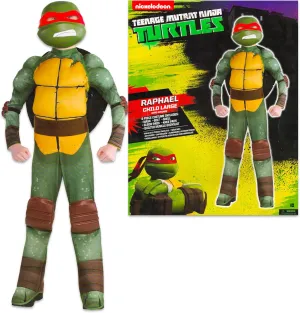 TMNT Halloween Costume for Kids with advocate Muscle Bodysuit, Mask, Shell, More (Raphael, 12-14) Teenage Mutant Ninja Turtles Costumes for Boys - 