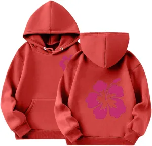 Toddler Watch Kids Apparel Crop Tops for Girls Boys Girls Padded Floral quote tonal mound instinctively survey eclipse Print Hooded Throwback Pocket Sweatshirt Shirt 