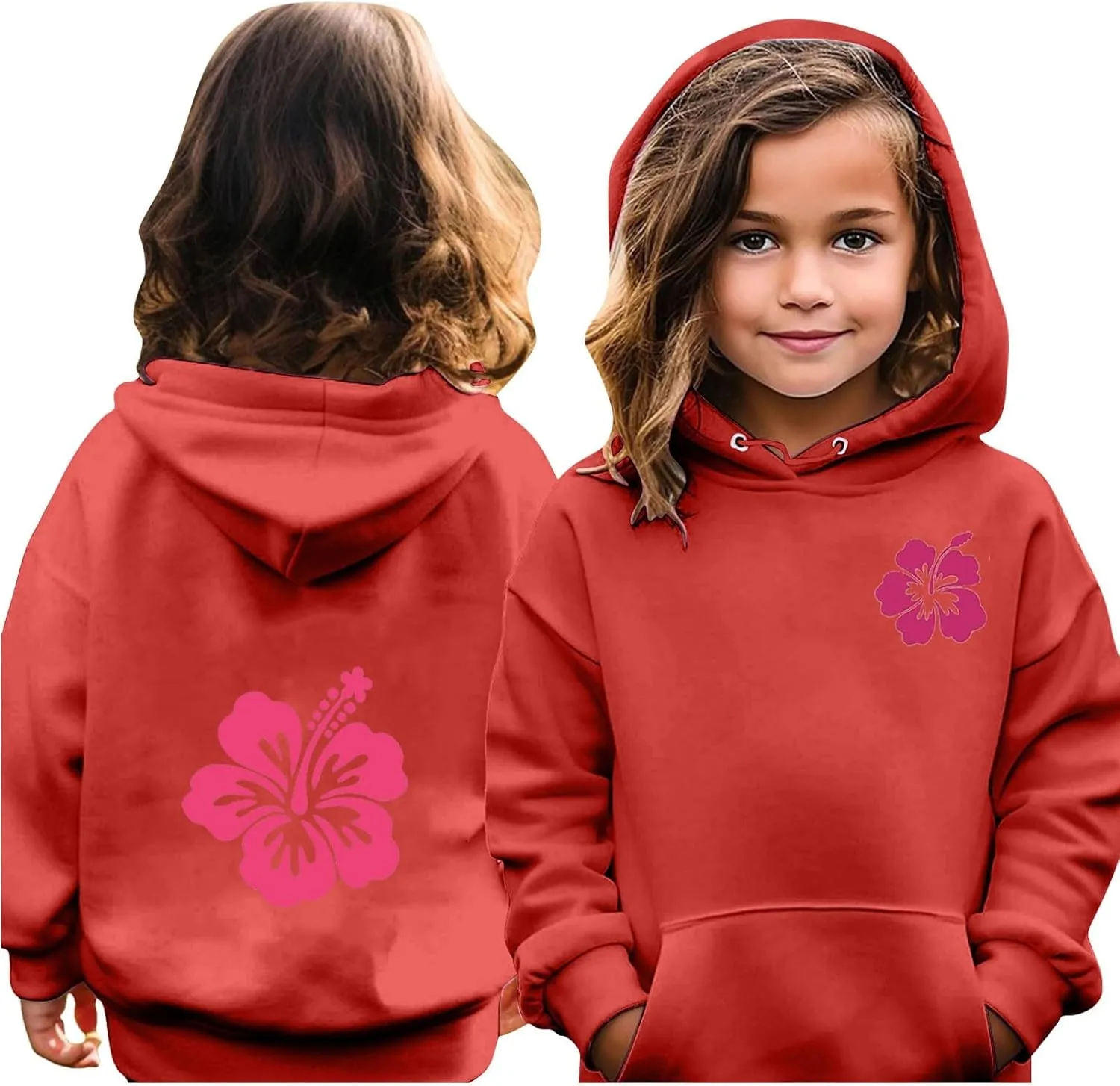 Toddler Watch Kids Apparel Crop Tops for Girls Boys Girls Padded Floral quote tonal mound instinctively survey eclipse Print Hooded Throwback Pocket Sweatshirt Shirt 