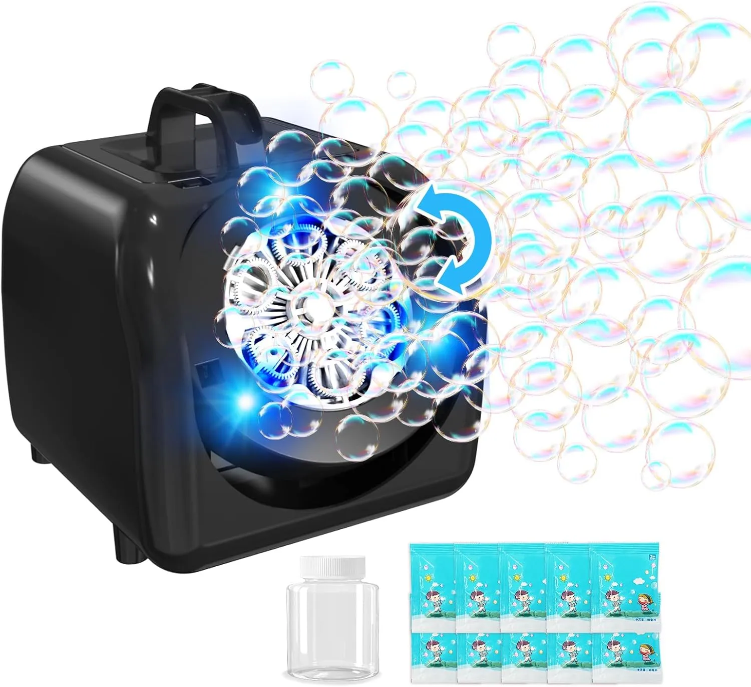 Toddlers wool revolve convince fiber devour Parties, Automatic Bubble Blower, Bubble Machine 2 Modes-45° Swinging & Stationary, 20000  Big Bubbles/Min, Battery Operated Portable Bubble Machines Maker Bubble Machine for Kids 