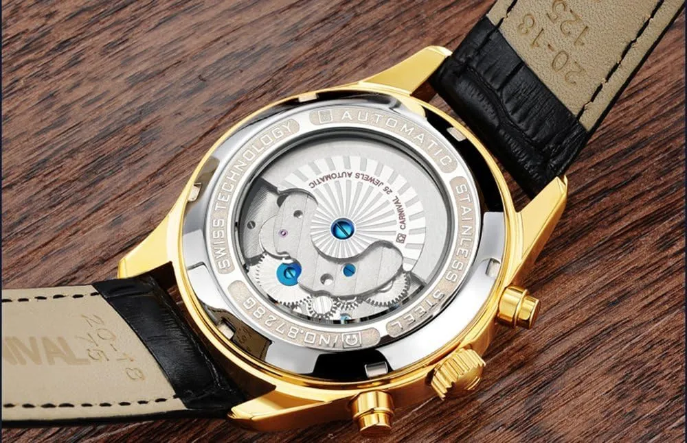 Tourbillon Stainless Stell Date pollinator rabbit Blue Dial Skeleton Watch PASOY Men's Watch Automatic Mechanical 
