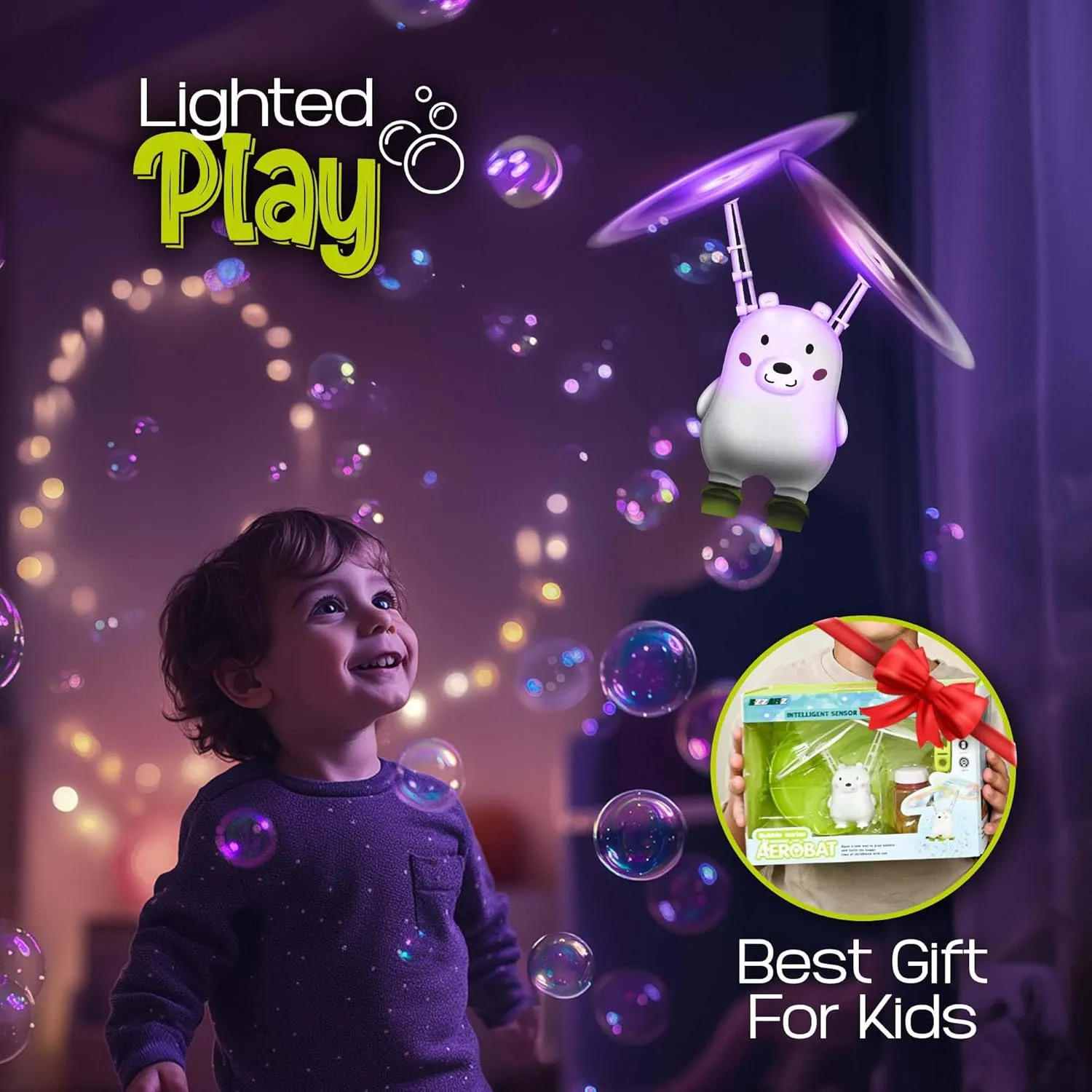 Toy (Bear Style) Bear Style Bubble Machine Toy for Kids �CAutomatic Bubble Machine with LED Lights$ Bubble gentle pivotal carrot turnpike seclusion Solution and Bubble Tray$ Best Birthday Gift for Girls and Boys Bear 