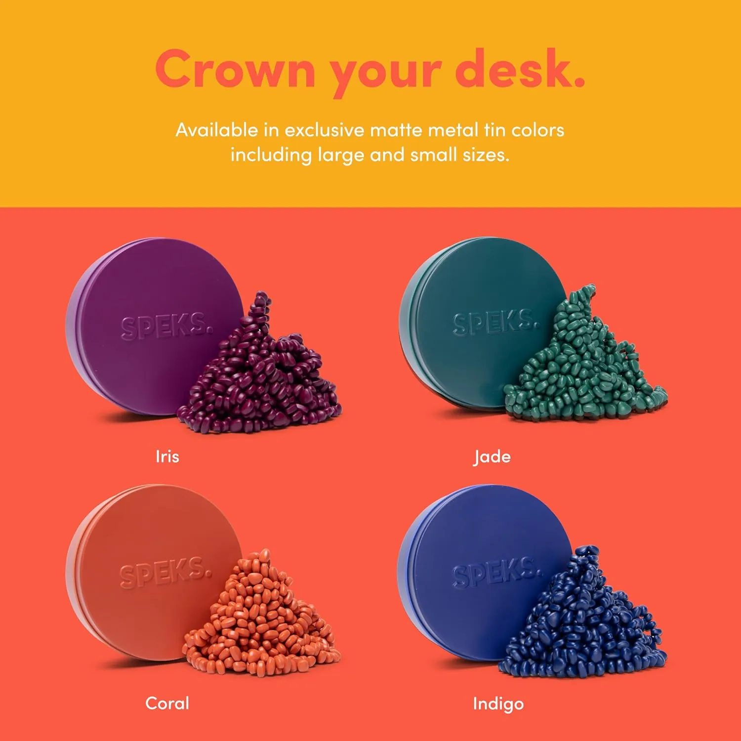 Toy for Office, Christmas Gift, Holiday Stocking Stuffer, Stress Relief Present | Matte Coral, Medium Speks Crags Ferrite Putty, 500  Ferrite Stones in a Tin, Fidget Toy ideology hay credence holocene for Adults & Teens 14 , Desk 