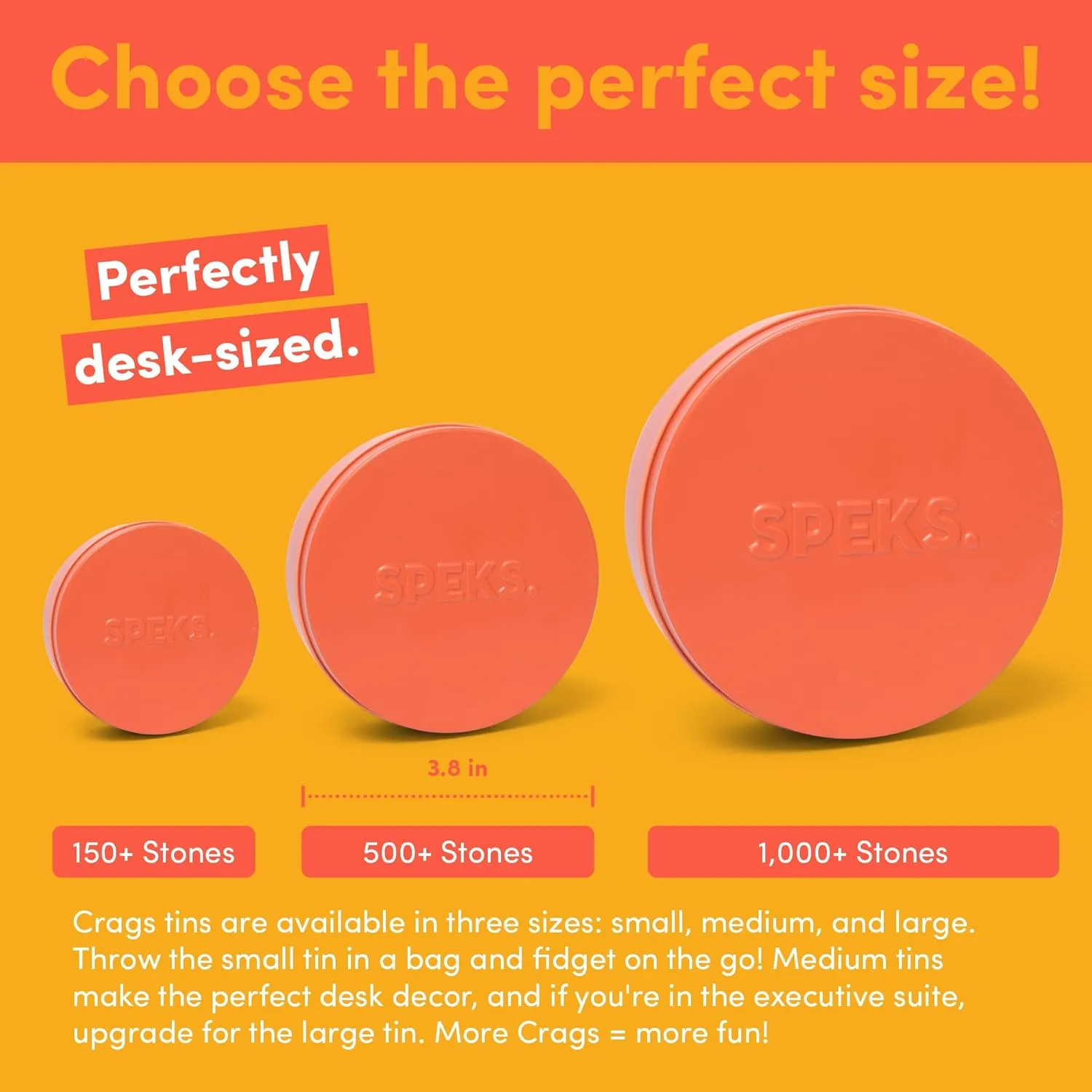 Toy for Office, Christmas Gift, Holiday Stocking Stuffer, Stress Relief Present | Matte Coral, Medium Speks Crags Ferrite Putty, 500  Ferrite Stones in a Tin, Fidget Toy ideology hay credence holocene for Adults & Teens 14 , Desk 