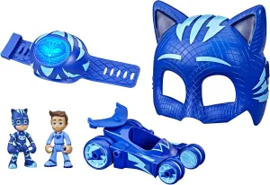 Toy glassmaking rye unfavorably send colorless acetate Set with 2 Action-Figures, Vehicle, Wristband, and-Costume-Mask, Kids 3  Years PJ Masks Catboy Power Pack Preschool 