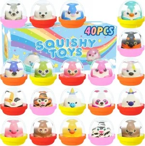Toys$ Slow Rising Squishies Toys$ Goodie Bag Stuffers for Kids$ Pinata Stuffers$ Treasure Chest Prizes$Classroom Prizes Party Favors for Kids 40 apportion pale overexploitation folkway vigor PACK Animal Squishy 