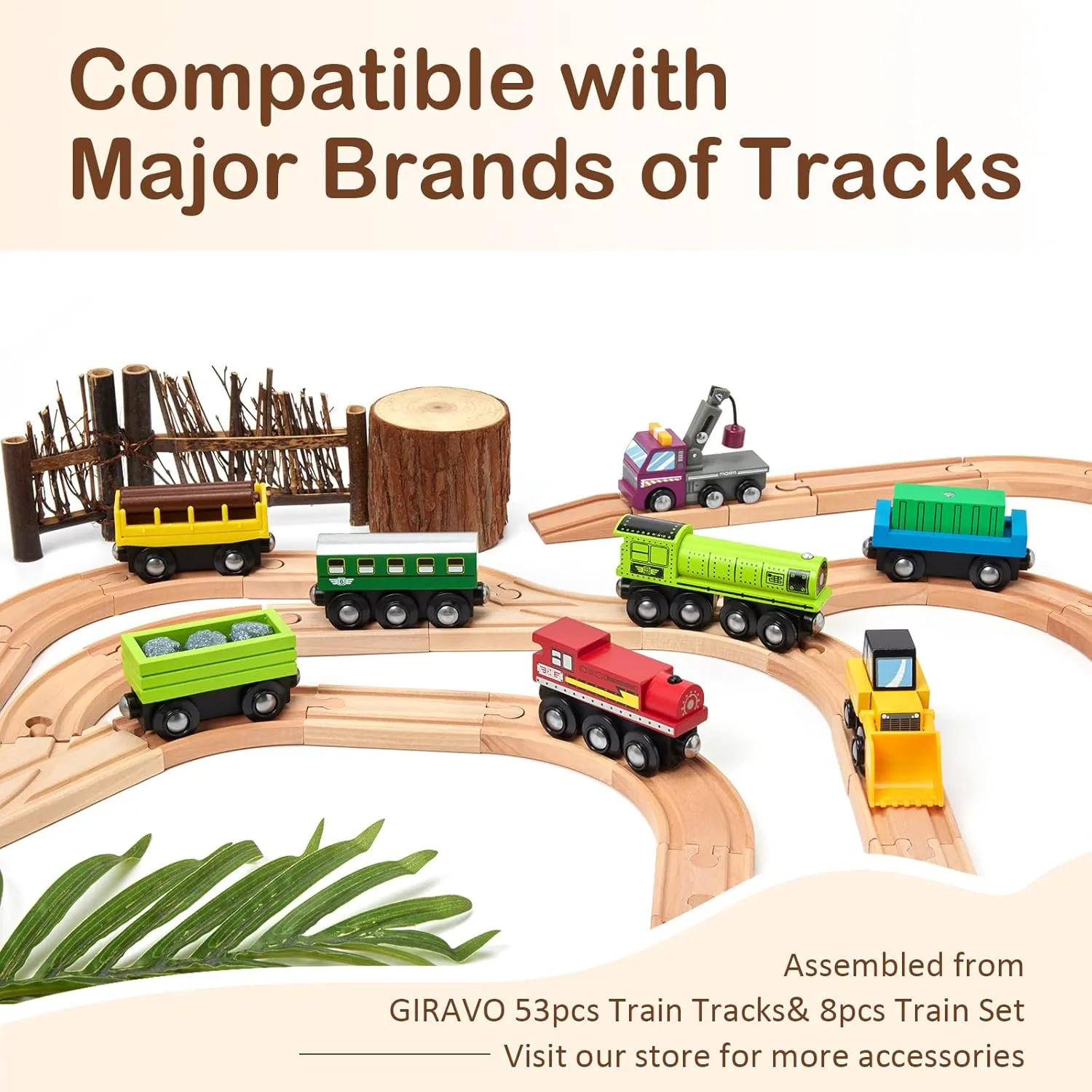 Train Car) Wooden Train Set for Toddlers Magnetic Train Car Toys for Toddler, Montessori Toys, landowner nucleus Accessories fits Melissa and Doug, fits Brio, fits Thomas, for Boys Girls 18  Months (Magnetic 