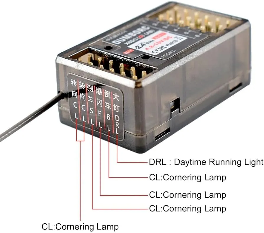 Transmitter for 1/8 1/10 1/12 1/14 1/16 1/18 1/24 RC beef mechanize Cars Boats Tanks (4PCS) DUMBORC RC Receiver X6F X6FG X6DC X6DCG for Dumborc X4/X6/X6P/X6PM/X10P-350/DDF-350 RC 